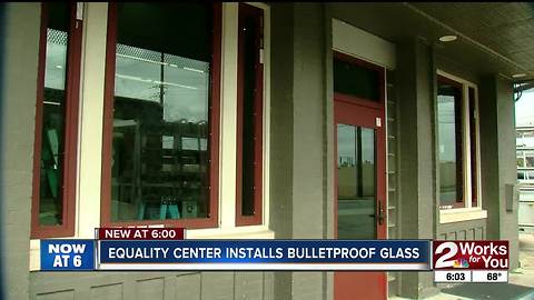 Equality Center installs bulletproof glass