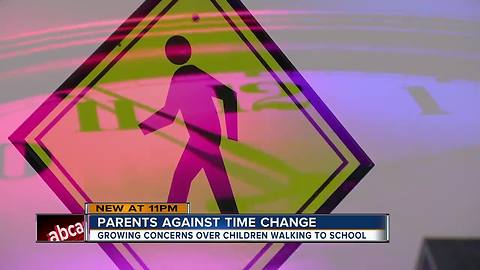 Parents worry year-round Daylight Saving Time endangers students at bus stops