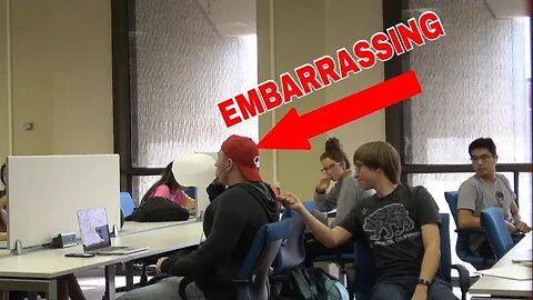 Watching Embarrassing Videos In The Library! (Part 2)