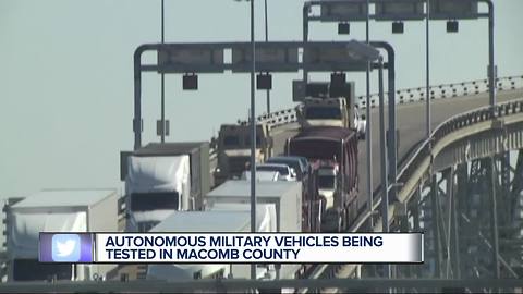 Autonomous military vehicles being tested in Macomb County