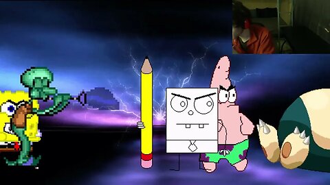 SpongeBob SquarePants Characters (SpongeBob And Squidward) VS Snorlax The Pokemon In An Epic Battle