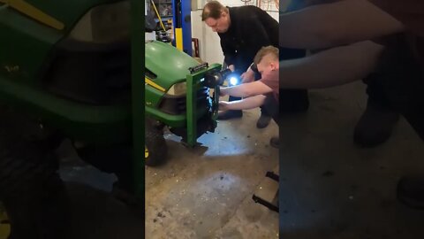 Installing snow blower on John Deere la145