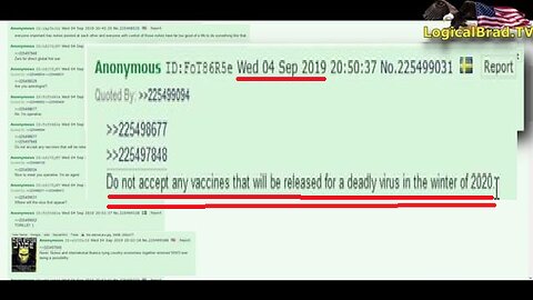 4chan /pol BOMBSHELL!! - Sept 2019 COVID WARNING! - Jan 2023