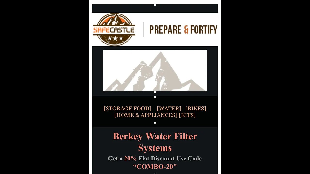 💦 20% off Berkey water filters at safecastle.com #shorts