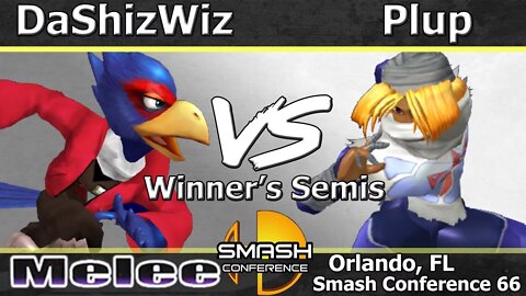 DaShizWiz (Falco) vs. PG|Plup (Sheik) - Melee Winner's Semis - SC: LXVI