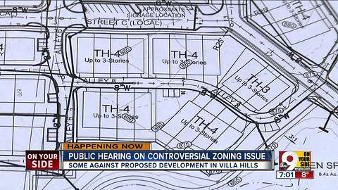 Public hearing on controversial zoning issue