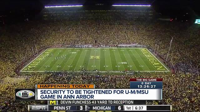 Security To Be Tightened During MSU/ U-M Showdown