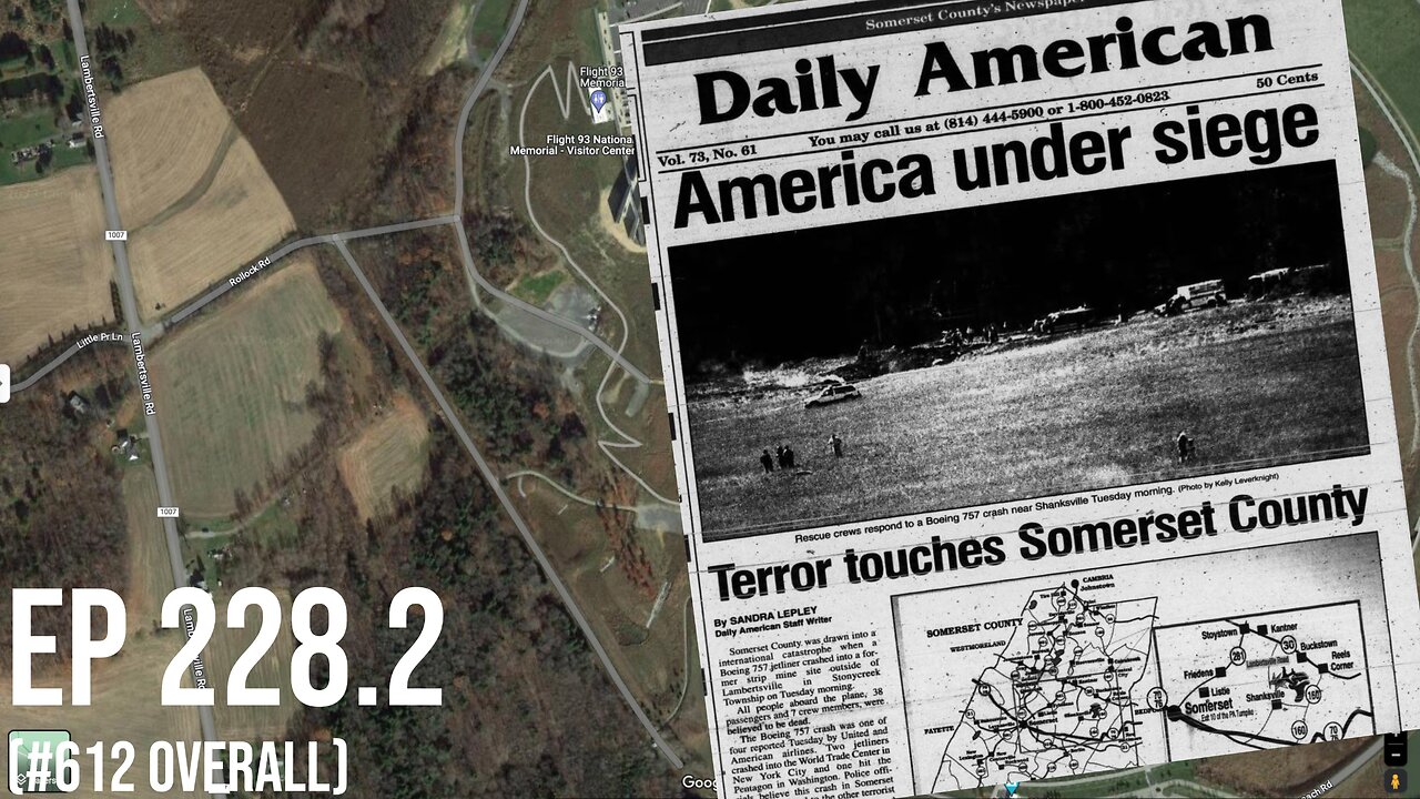 228.2: Somerset Daily American, Sep 12 2001 - Says Flight 93 was 50 ft off ground, before nosedive?