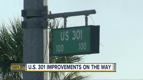 Planned improvements for dangerous stretch of U.S. 301 including widening road to six lanes