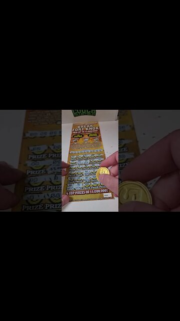 HUGE Winning Lottery Ticket Fort Knox! #lottery