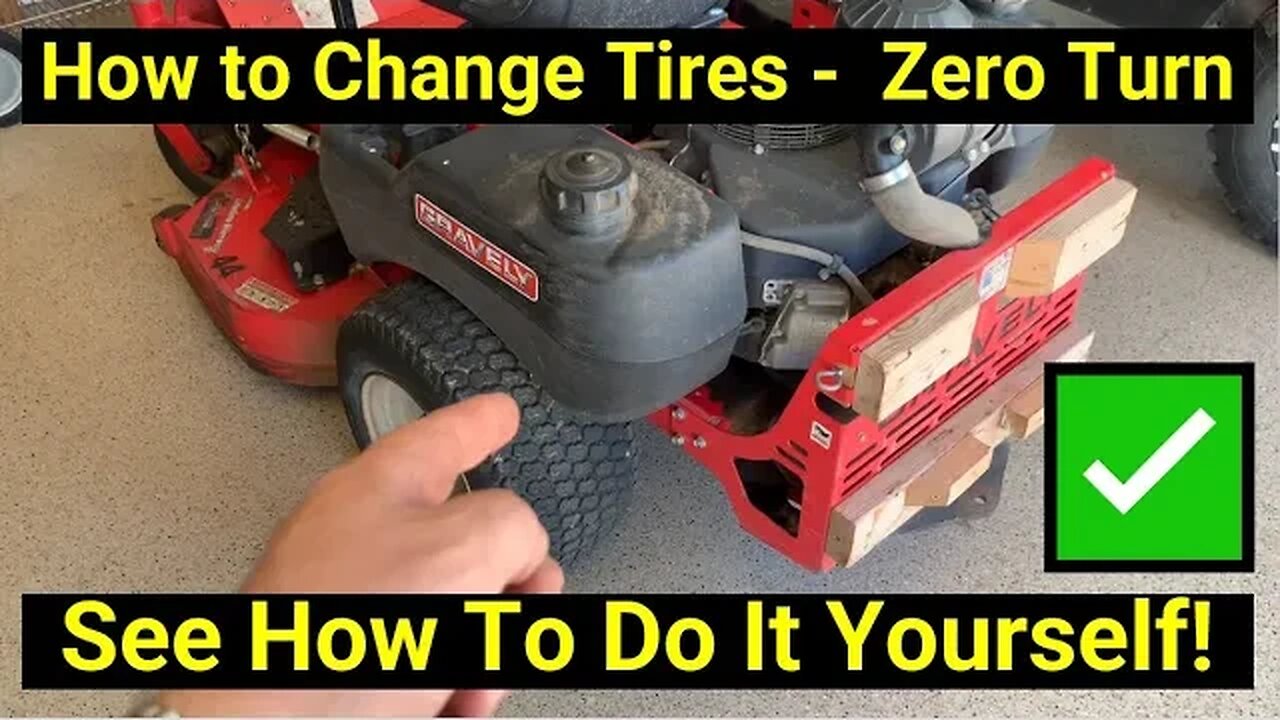 ✅ How to Change Rear Tires on Zero Turn Mower or Garden Tractor