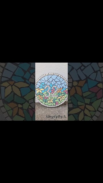 DIY MOSAIC HOUSE NUMBER SIGN #howto #diymosaic #howtomosaic #doityourself #entrywaydecor