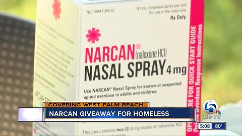 Narcan giveaway for the homeless in West Palm Beach