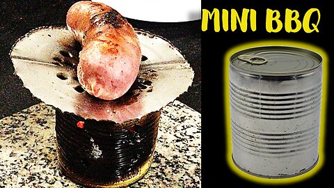Turn a small CAN into a BBQ GRILL