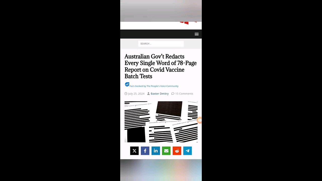 Australian Gov’t Redacts Every Single Word of 78-Page Report on Covid Vaccine Batch Tests