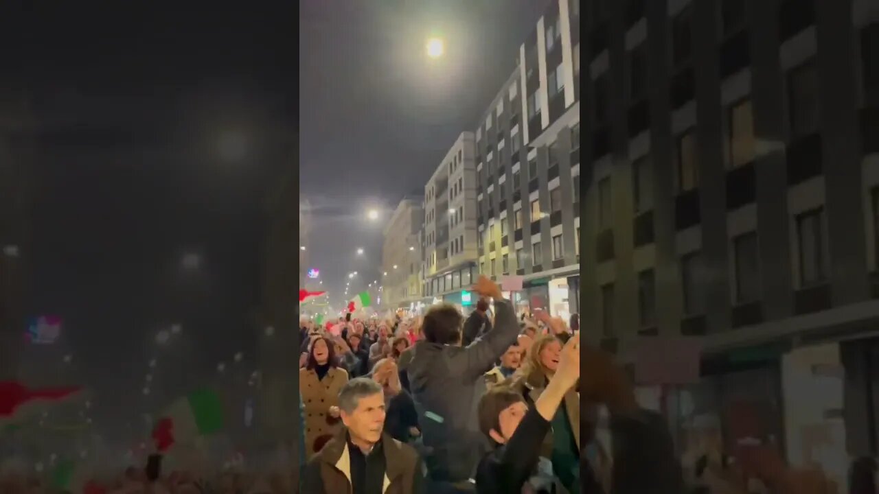 ITALY - Italians Protest Into The Night In Milan, And Turn It Into A Big Party