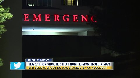 21-year-old man, 19-month old boy injured in shooting