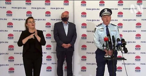 Someone shouts "Nuremberg 2.0" as yet another Aussie covid press conference begins