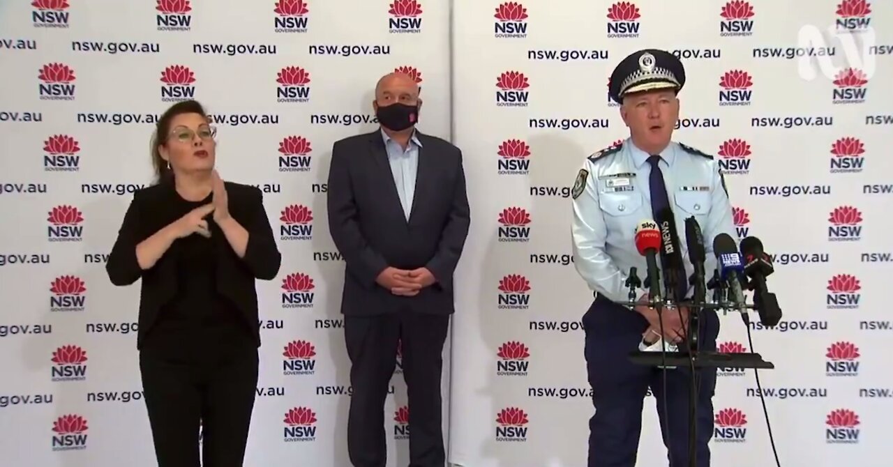 Someone shouts "Nuremberg 2.0" as yet another Aussie covid press conference begins