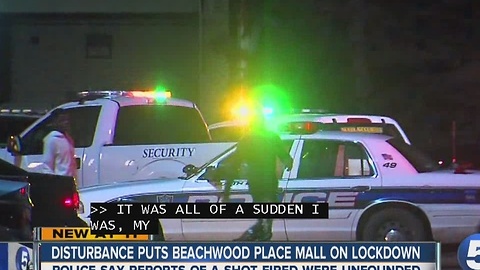 Disturbance shuts down mall