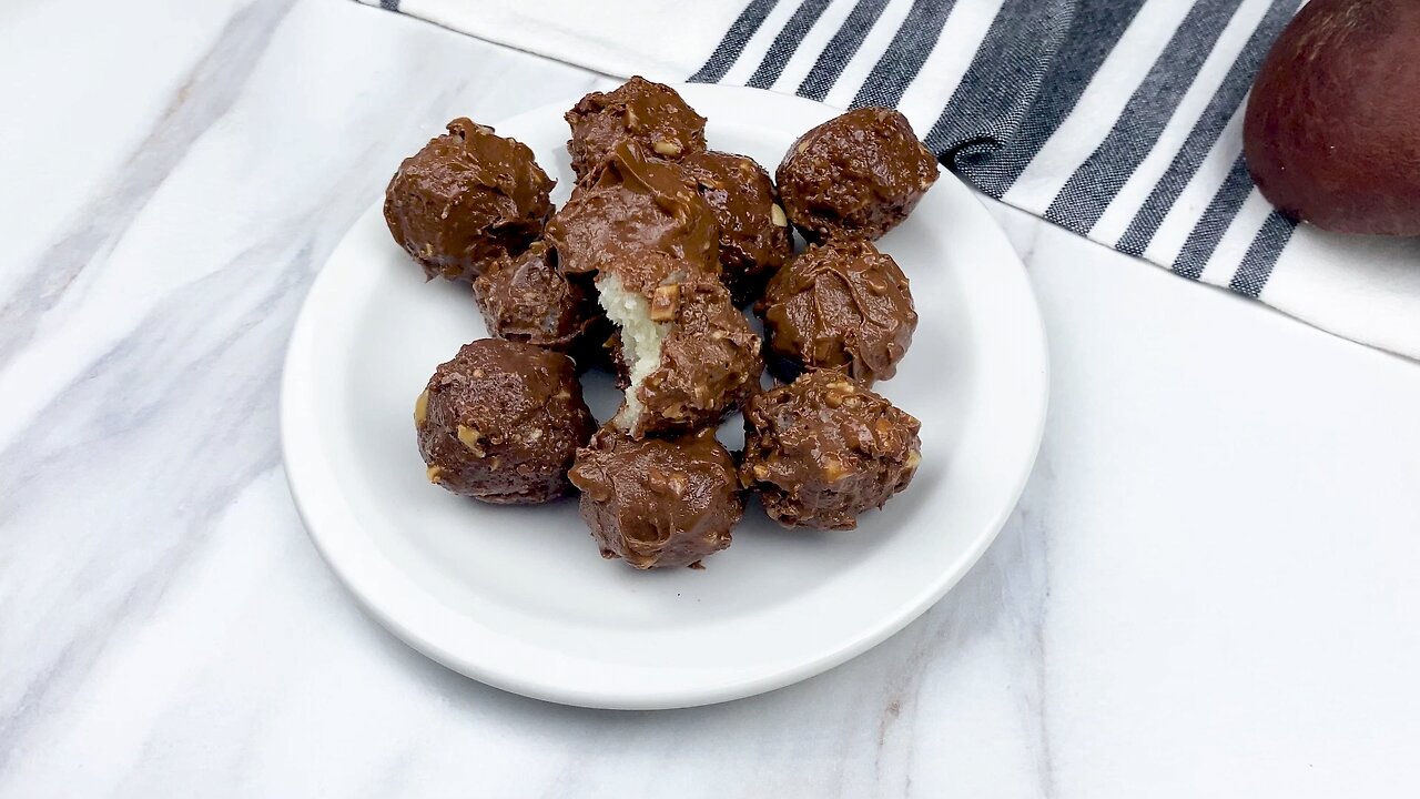 these chocolate coconut balls are better than BOUNTY