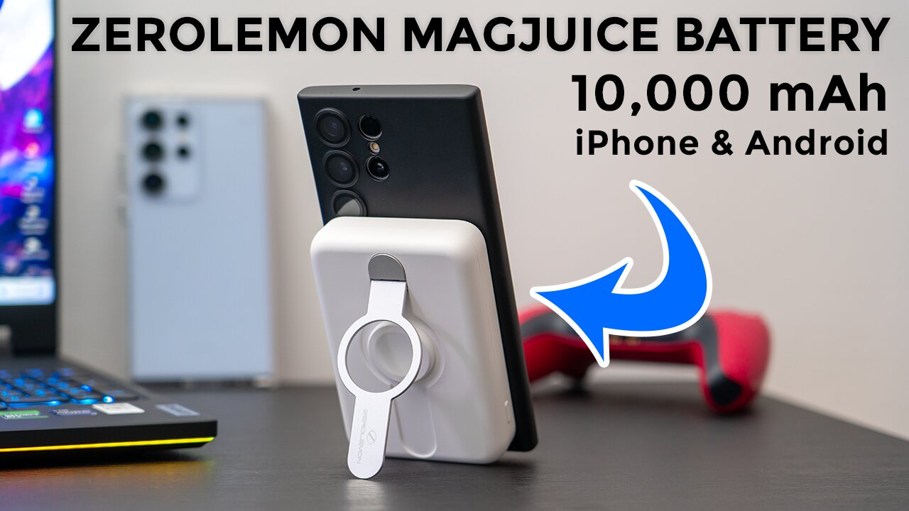 ZEROLEMON MagJuice+ 10,000 mAh Battery Charging Pack - iPhone & Android Compatible