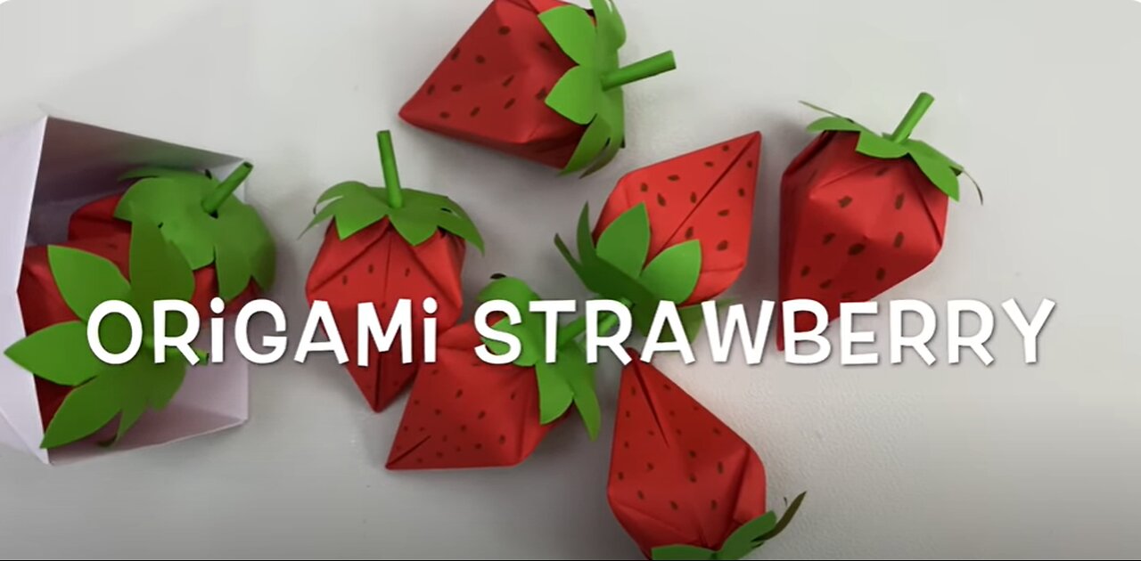 DIY PAPER STRAWBERRY / Paper Crafts For School / Paper Craft