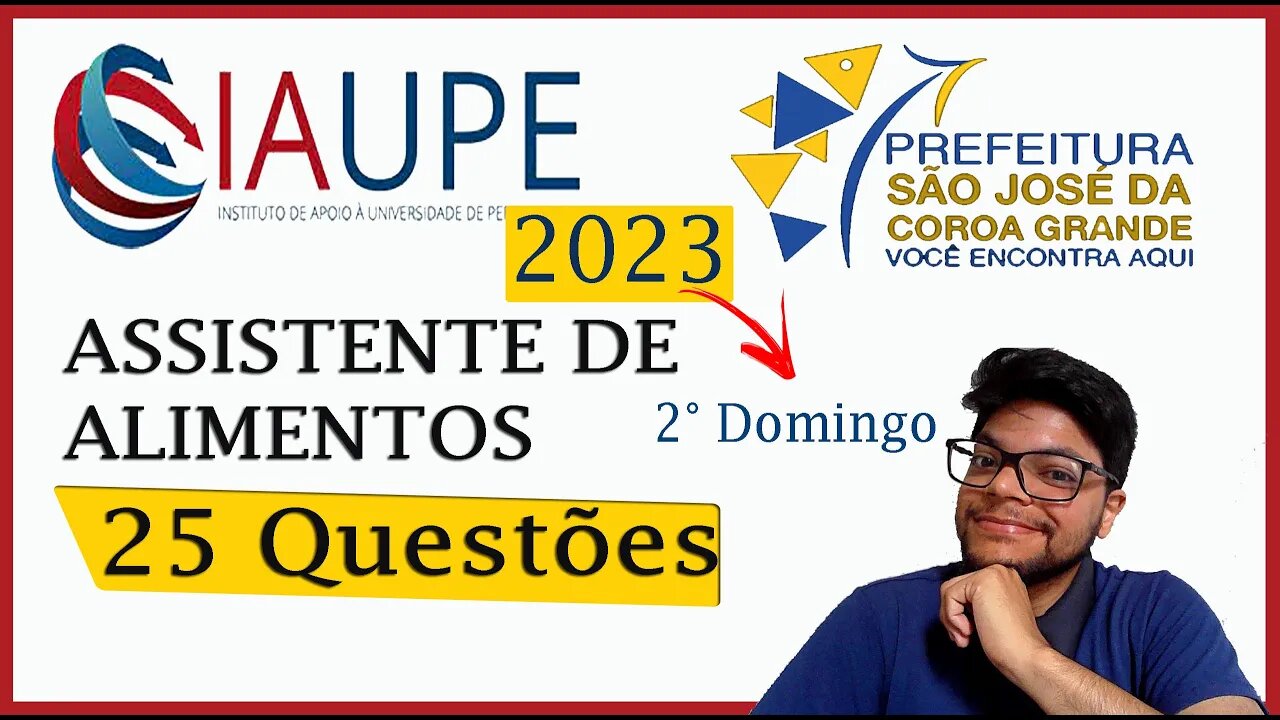 Prova de São José da Coroa Grande 2023 (IAUPE) | Matemática |25 questões da UPENET resolvidas