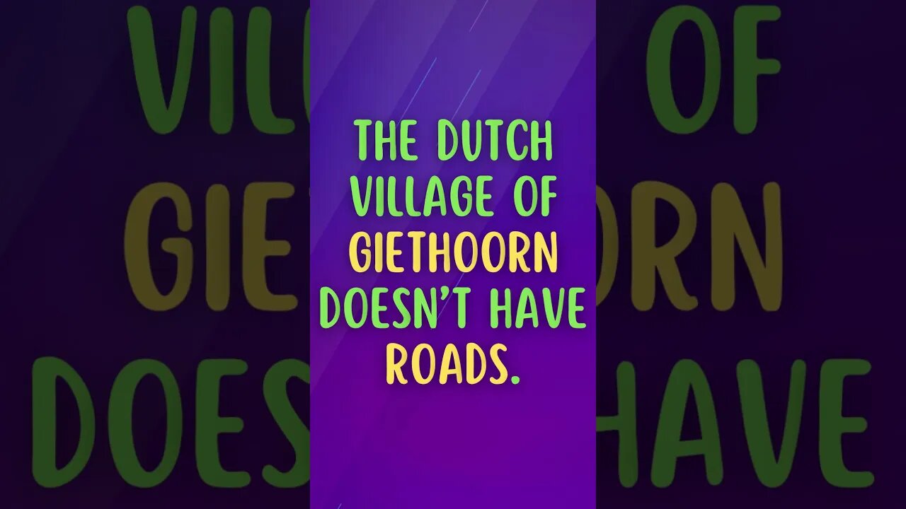 🇳🇱Interesting Facts! 👀#shorts #shortsfact #facts #generalfact #interestingfact #giethoorn #canal