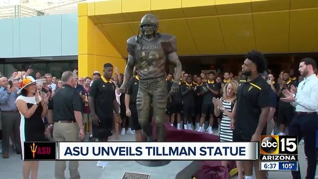 ASU unveils new Pat Tillman statue at Sun Devil Stadium