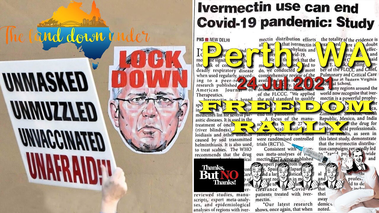 2021 JUL 24 Worldwide Freedom Rally Perth Western Australia