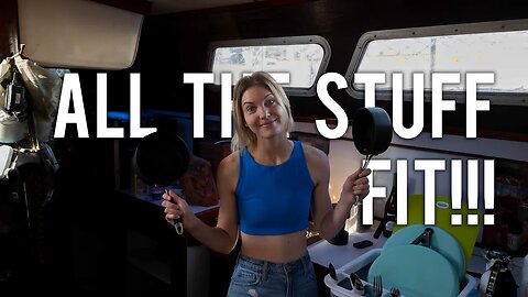 All our stuff fit in our tiny boat home! | AHOD 27