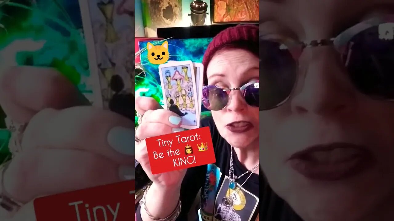 Tiny Tarot: A Magickal 🐈 😻 🐾😹️ Cat appears #crystinasmart #lowkeymagickal #tinytarot #cat #tarot