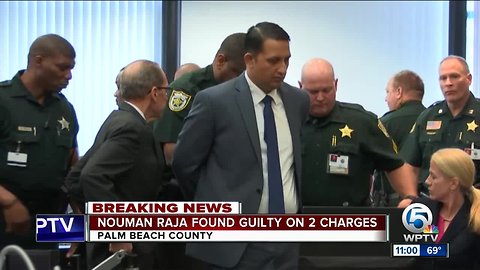 Former officer Nouman Raja led from courtroom in handcuffs after guilty verdict