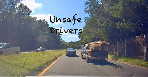 Unsafe Drivers in a Rush breaking Speed Limits, Tailgating and Cutting Other Drivers Off