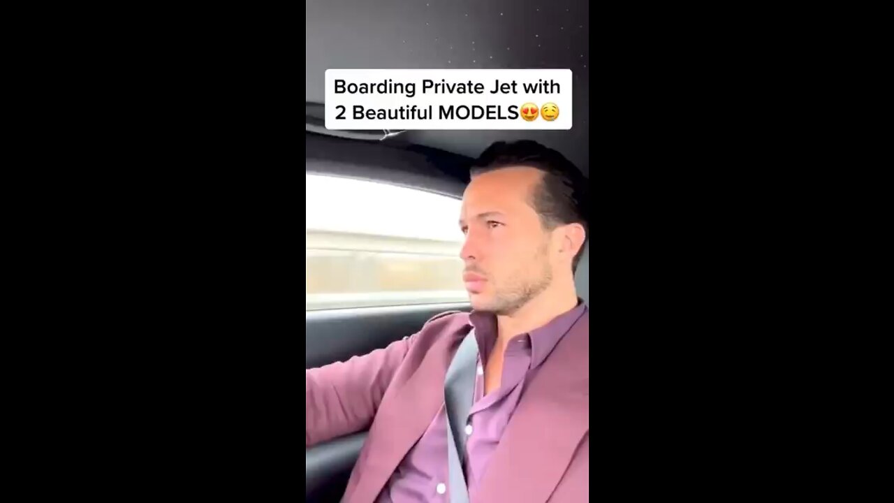 TATE ON PRIVATE JET WITH TWO MODELS