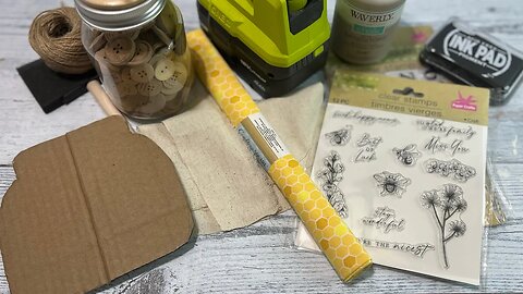 Fabric Honey Jar DIY || Using Dollar Tree Fabric || Just 1 EASY DIY