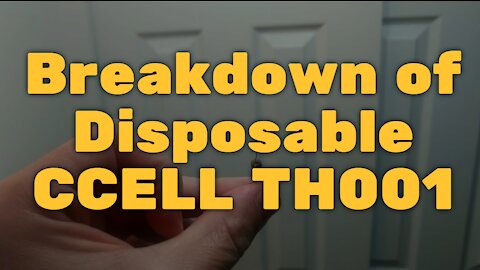 Breakdown of Disposable CCELL TH001: See The Inside