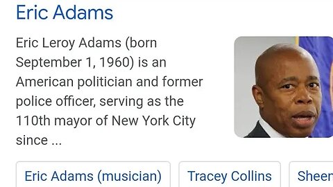 110th MAYOR NEW YORK CITY Eric Leroy Adams