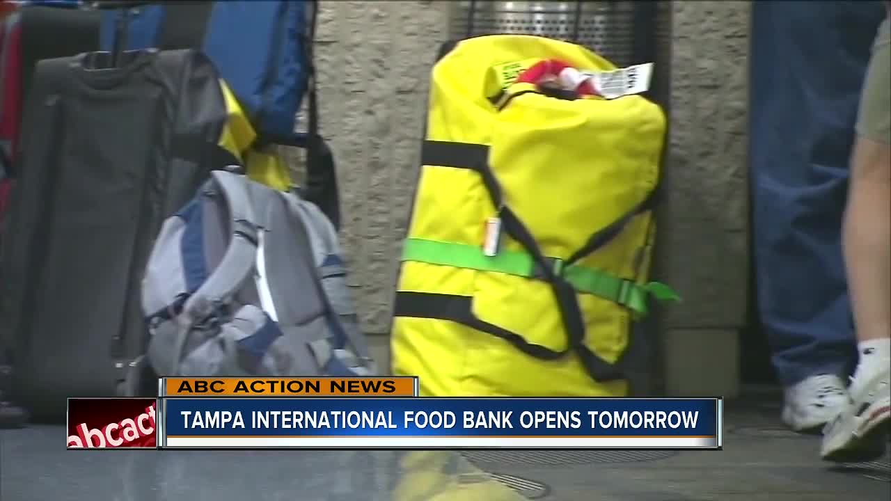 Tampa International food bank opens Monday