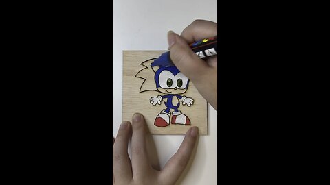 Oddly Satisfying Drawing of Baby Sonic
