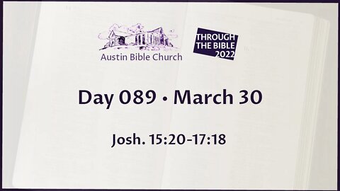 Through the Bible 2022 (Day 089)