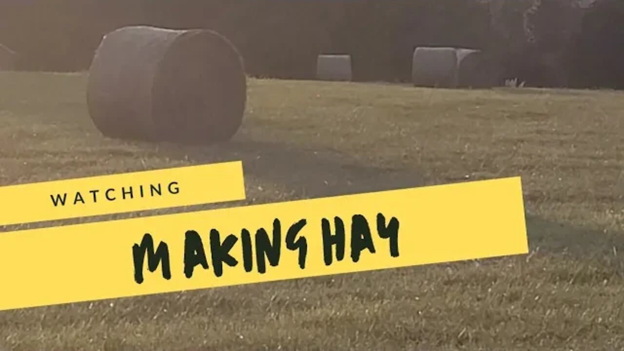 Hay Baling at Sunset