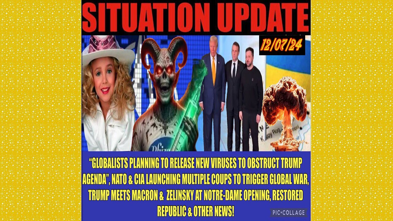 SITUATION UPDATE 12/8/24 - No way out, CIA/NATO Coups, Globalists Bioweapons, Jon Benet, Notre-Dame