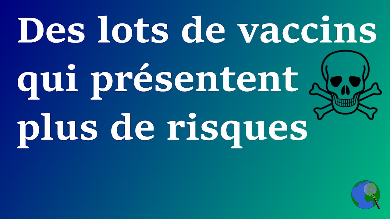 USA - Des lots d'injection plus dangereux que d'autres