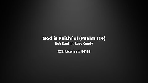 God Is Faithful