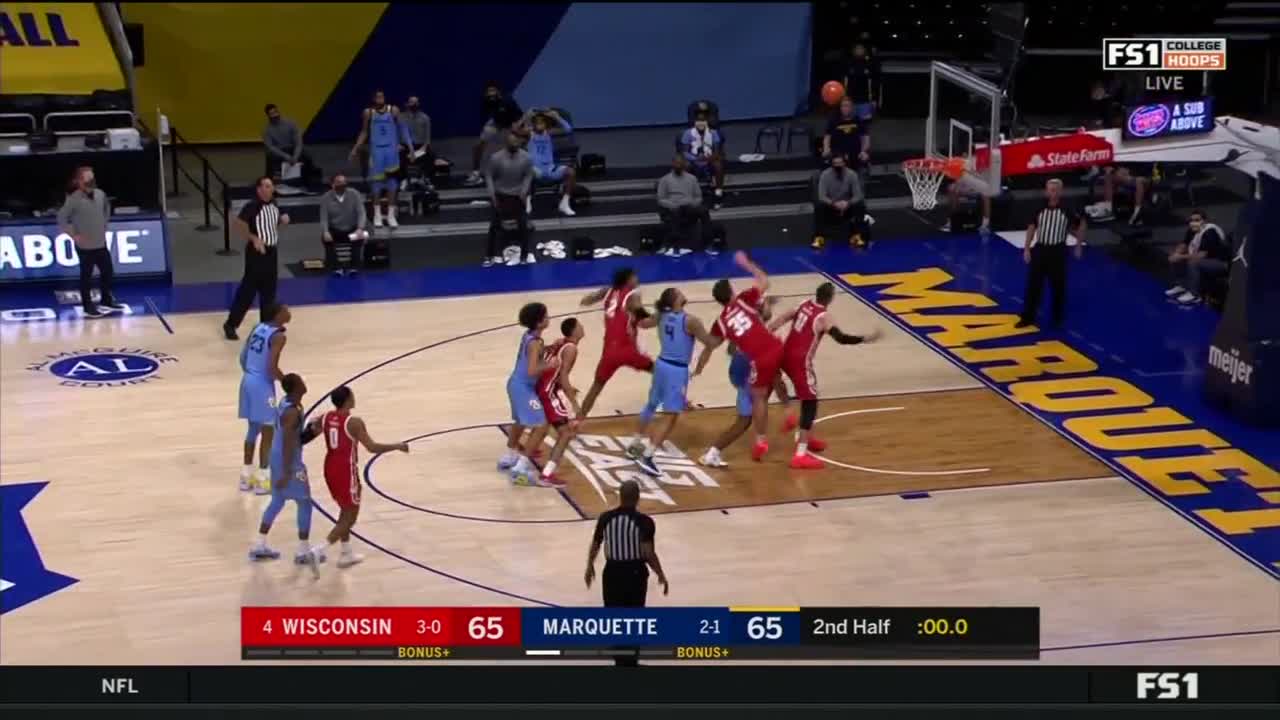 Marquette stuns No. 4 Wisconsin 67-65 on buzzer beater