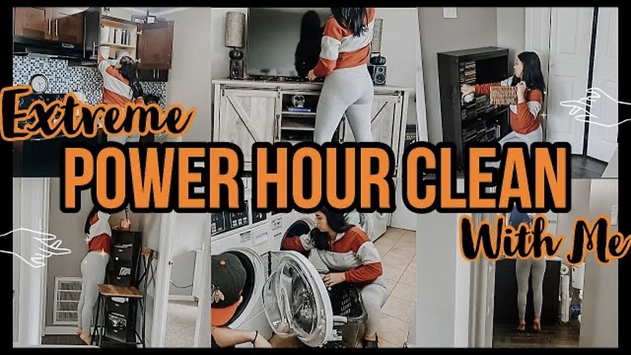 *EXTREME* POWER HOUR CLEAN WITH ME 2021 | EXTREME SPEED CLEANING MOTIVATION | ez tingz