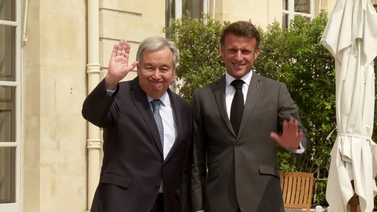 French President Macron held a meeting with UN Secretary General Guterres