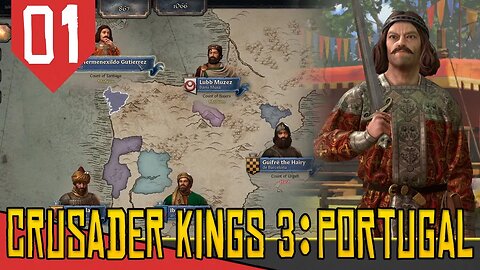 REINO DE PORTUGAL com NOVAS MECÂNICAS! - Crusader Kings 3 Tours & Tournaments #01 [Gameplay PT-BR]